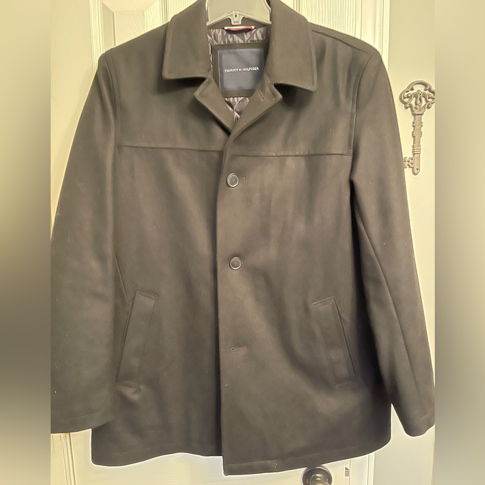 Tommy Hilfiger Wool Coat-  Men’s Large- Black